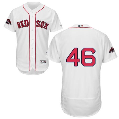 Boston Red Sox #46 Craig Kimbrel White Flexbase Authentic Collection 2018 World Series Champions Stitched Jersey Men's