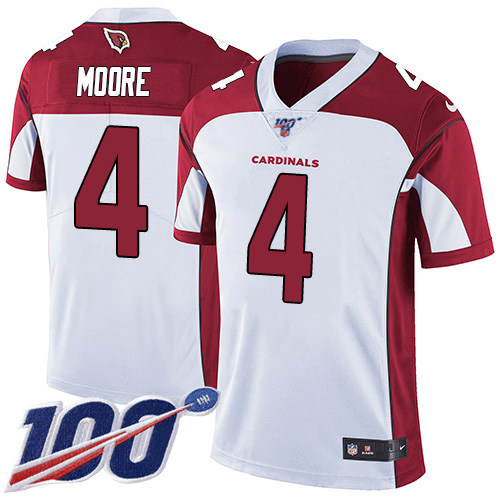 Cardinals #4 Rondale Moore White Youth Stitched 100th Season Vapor Untouchable Limited Jersey