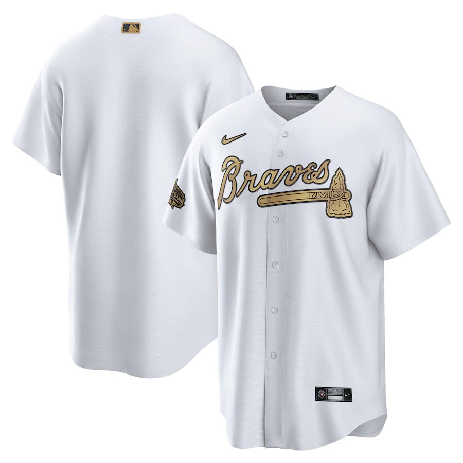 Atlanta Braves Blank Men's White 2022 All-Star Game Replica Jersey