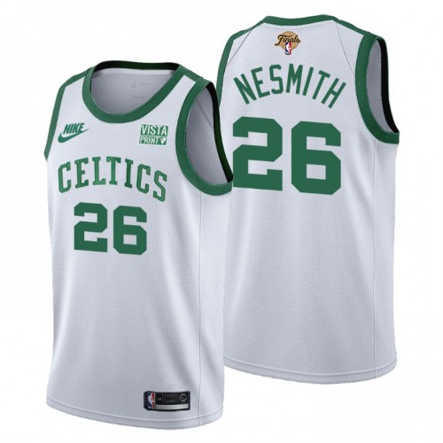 Boston Boston Celtics #26 Aaron Nesmith Releases Classic Edition Womens 2022 Finals 75th Anniversary Jersey White Womens