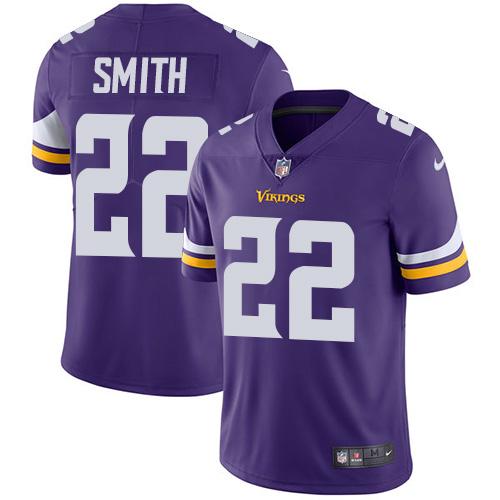 Vikings #22 Harrison Smith Purple Team Color Youth Stitched Vapor Untouchable Limited Jersey