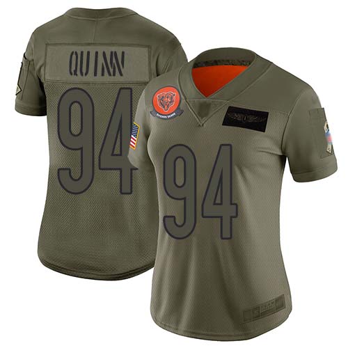 Chicago Bears #94 Robert Quinn Camo Women's Stitched Limited 2019 Salute To Service Jersey Womens