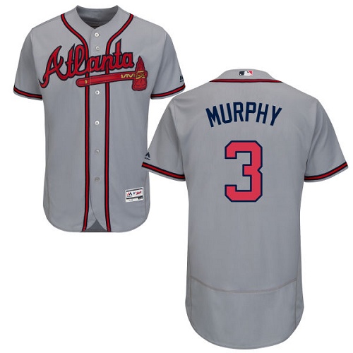 Atlanta Braves #3 Dale Murphy Grey Flexbase Authentic Collection Stitched Jersey Men's