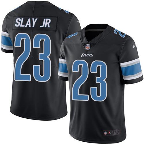 Detroit Lions #23 Darius Slay Jr Black Men's Stitched Limited Rush Jersey Men's