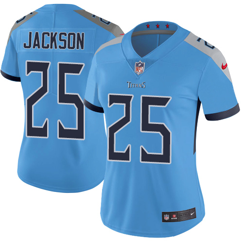 Tennessee Titans #25 Adoree' Jackson Light Blue Alternate Women's Stitched Vapor Untouchable Limited Jersey Womens