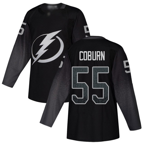 Adidas Tampa Bay Lightning #55 Braydon Coburn Black Alternate Authentic Youth Stitched Jersey Youth