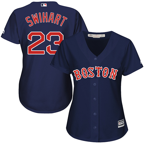 Boston Red Sox #23 Blake Swihart Navy Blue Alternate Women's Stitched Jersey Womens