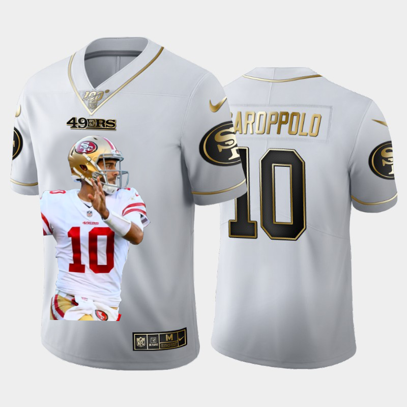 San Francisco 49ers #10 Jimmy Garoppolo Team Hero 1 Vapor Limited 100 Jersey White Golden