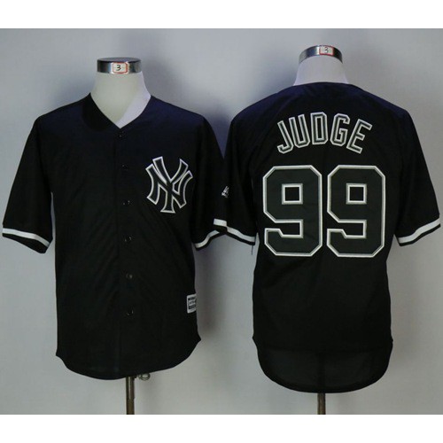 New York Yankees #99 Aaron Judge Black Fashion Stitched Jersey Men's
