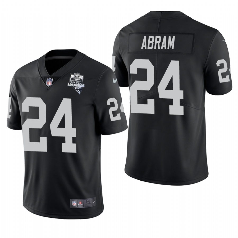 Las Vegas Raiders #24 Johnathan Abram Men's 2020 Inaugural Season Vapor Limited Jersey Black