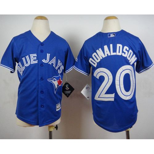 Toronto Blue Jays #20 Josh Donaldson Blue Cool Base Stitched Youth Jersey Youth