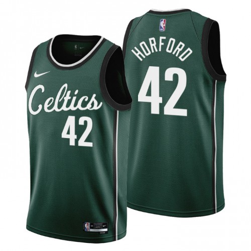 Boston Celtics #42 Al Horford Mens 2022-23 City Edition Jersey - Cherry Blossom Green Mens