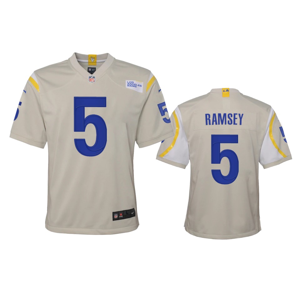 Los Angeles Rams #5 Jalen Ramsey Youth Game Jersey - Bone