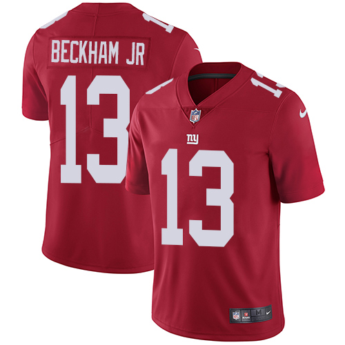 New York Giants #13 Odell Beckham Jr Red Alternate Men's Stitched Vapor Untouchable Limited Jersey Men's