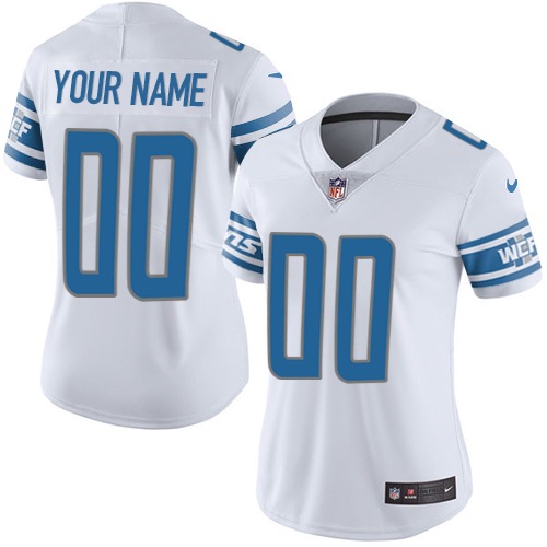 Detroit Lions Customized White Stitched Vapor Untouchable Limited Women's Jersey