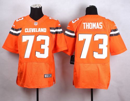 Browns #73 Joe Thomas Orange Alternate Men's Stitched New Elite Jersey