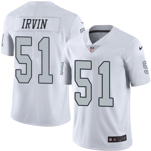 Las Vegas Raiders #51 Bruce Irvin White Men's Stitched Limited Rush Jersey Men's