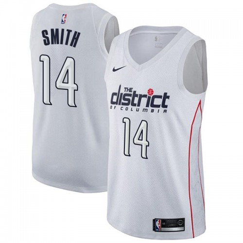 Washington Wizards #14 Ish Smith White Swingman City Edition Jersey Mens