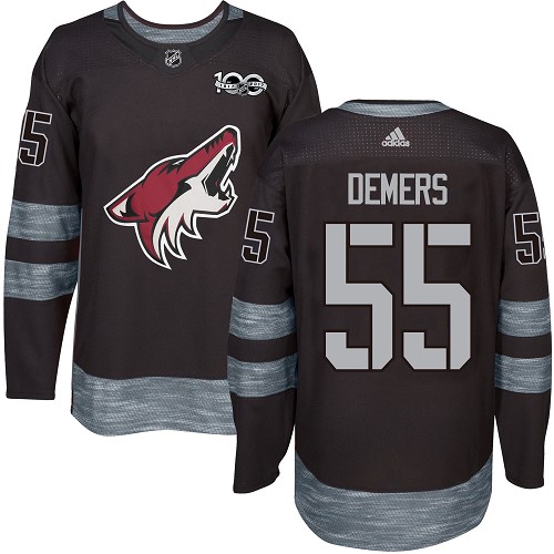 Adidas Arizona Coyotes #55 Jason Demers Black 1917-2017 100th Anniversary Stitched Jersey Men's