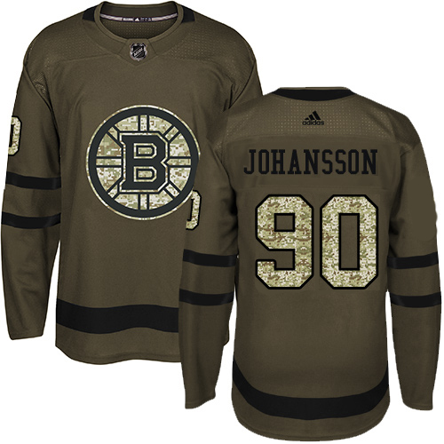 Adidas Boston Bruins #90 Marcus Johansson Green Salute To Service Stitched Jersey Men's