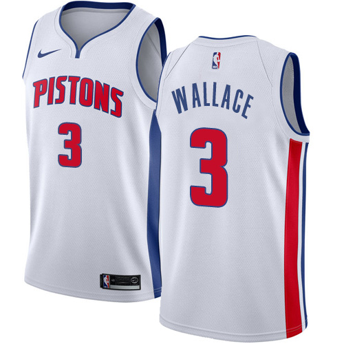 Detroit Pistons #3 Ben Wallace White Womens Swingman Association Edition Jersey Womens