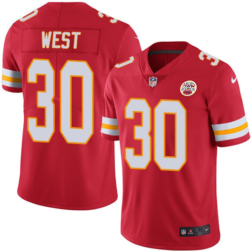 Kansas City Chiefs #30 Charcandrick West Red Team Color Men's Stitched Vapor Untouchable Limited Jersey Men's