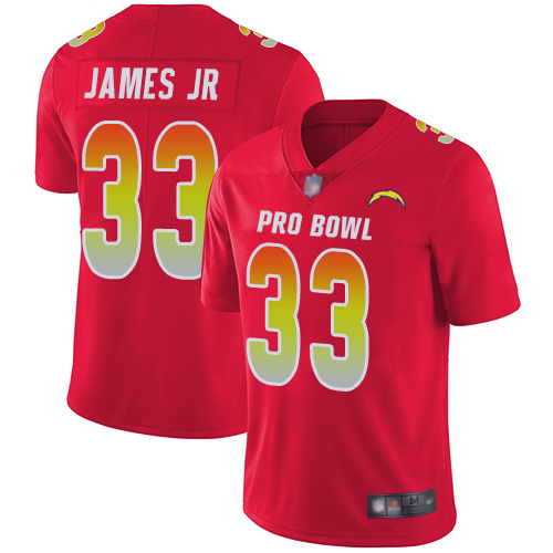 Chargers #33 Derwin James Jr Red Men's Stitched Limited AFC 2019 Pro Bowl Jersey