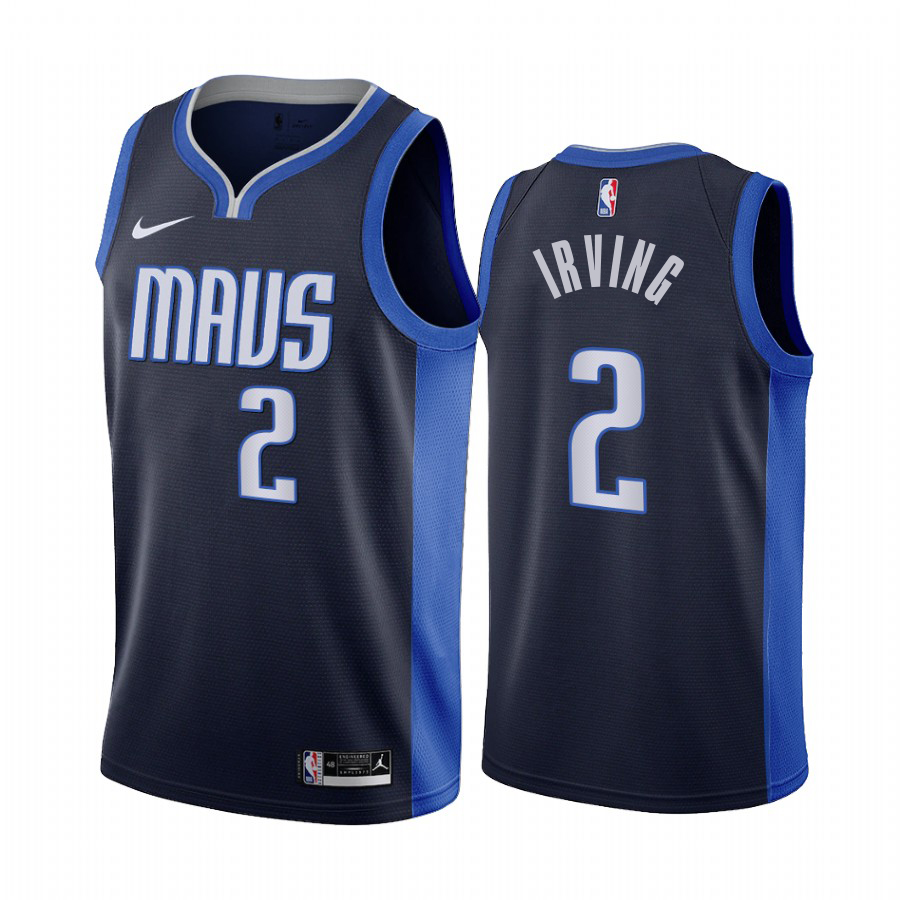 Dallas Mavericks #2 Kyrie Irving Navy Swingman 2020-21 Earned Edition Jersey