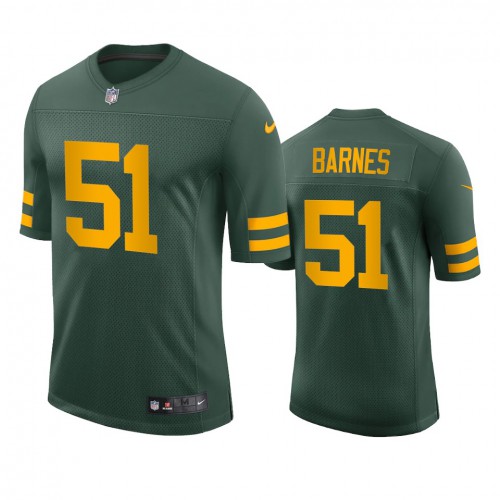 Green Bay Green Bay Packers #51 Krys Barnes Men's Alternate Vapor Limited Player Jersey - Green Men's