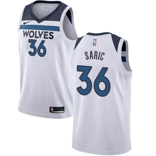 Minnesota Timberwolves #36 Dario Saric White Swingman Association Edition Jersey Mens