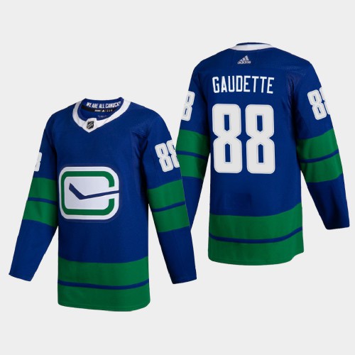 Vancouver Vancouver Canucks #88 Adam Gaudette Men's Adidas 2020-21 Authentic Player Alternate Stitched Jersey Blue Men's