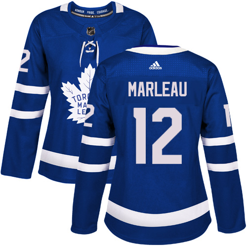 Adidas Maple Toronto Maple Leafs #12 Patrick Marleau Blue Home Authentic Women's Stitched Jersey Womens
