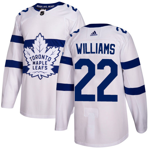 Adidas Maple Toronto Maple Leafs #22 Tiger Williams White Authentic 2018 Stadium Series Stitched Jersey Men's
