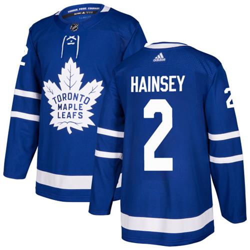 Adidas Maple Toronto Maple Leafs #2 Ron Hainsey Blue Home Authentic Stitched Jersey Men's