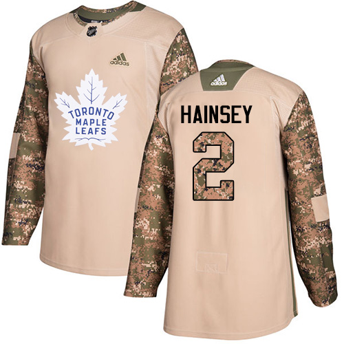 Adidas Maple Toronto Maple Leafs #2 Ron Hainsey Camo Authentic 2017 Veterans Day Stitched Jersey Men's