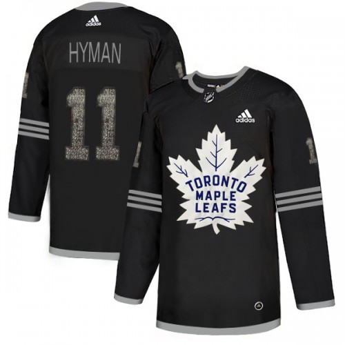 Adidas Maple Toronto Maple Leafs #11 Zach Hyman Black Authentic Classic Stitched Jersey Men's