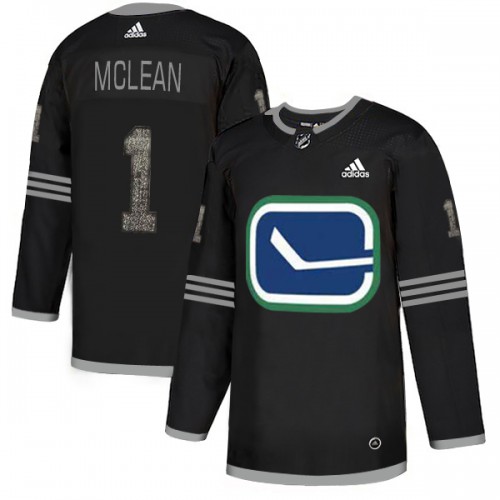 Adidas Vancouver Canucks #1 Kirk Mclean Black_1 Authentic Classic Stitched Jersey Men's