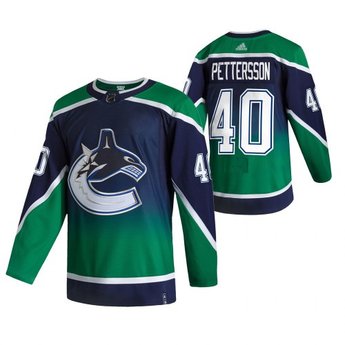 Vancouver Vancouver Canucks #40 Elias Pettersson Green Men's Adidas 2020-21 Reverse Retro Alternate Jersey Men's