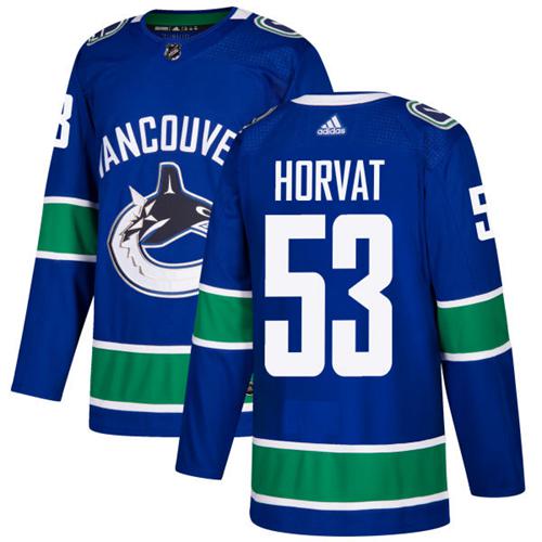 Adidas Vancouver Canucks #53 Bo Horvat Blue Home Authentic Youth Stitched Jersey Youth