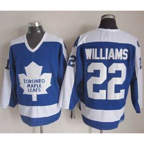 Maple Toronto Maple Leafs #22 Tiger Williams Blue/White CCM Throwback Stitched Jersey Men's