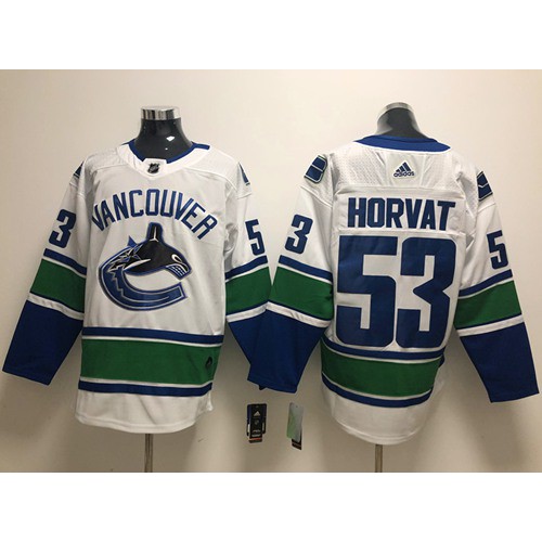 Adidas Vancouver Canucks #53 Bo Horvat White Road Authentic Stitched Jersey Men's