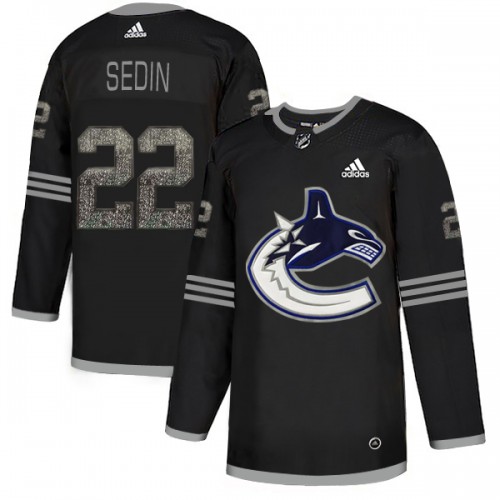 Adidas Vancouver Canucks #22 Daniel Sedin Black Authentic Classic Stitched Jersey Men's