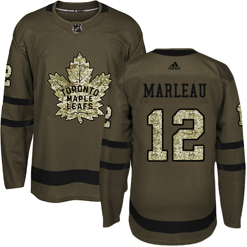 Adidas Maple Toronto Maple Leafs #12 Patrick Marleau Green Salute to Service Stitched Jersey Men's