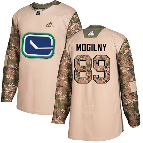 Adidas Vancouver Canucks #89 Alexander Mogilny Camo Authentic 2017 Veterans Day Stitched Jersey Men's