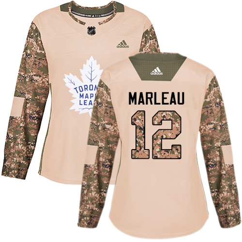 Adidas Maple Toronto Maple Leafs #12 Patrick Marleau Camo Authentic 2017 Veterans Day Women's Stitched Jersey Womens