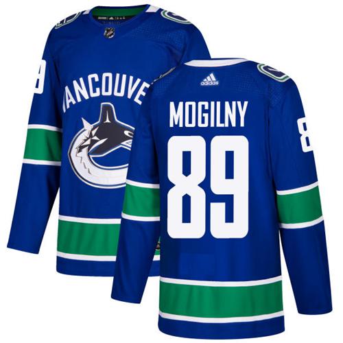 Adidas Vancouver Canucks #89 Alexander Mogilny Blue Home Authentic Stitched Jersey Men's
