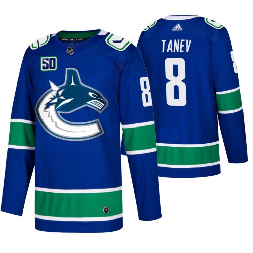 Men's Vancouver Vancouver Canucks #8 Christopher Tanev Adidas Blue 2019-20 Home Authentic Jersey Men's