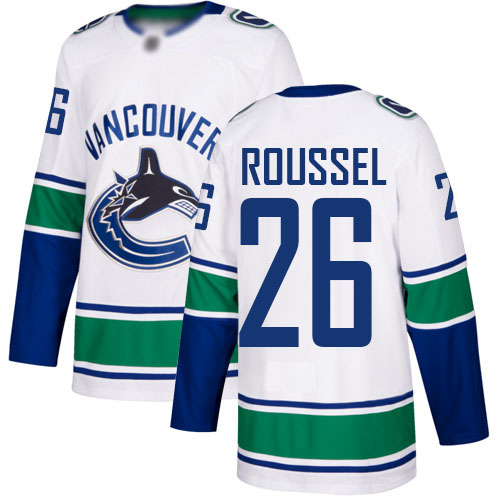 Adidas Vancouver Canucks #26 Antoine Roussel White Road Authentic Stitched Jersey Men's