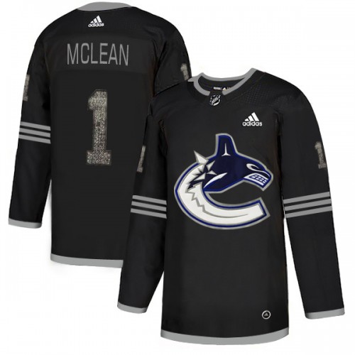 Adidas Vancouver Canucks #1 Kirk Mclean Black Authentic Classic Stitched Jersey Men's