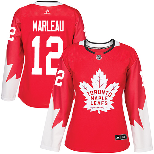 Adidas Maple Toronto Maple Leafs #12 Patrick Marleau Red Team Canada Authentic Women's Stitched Jersey Womens